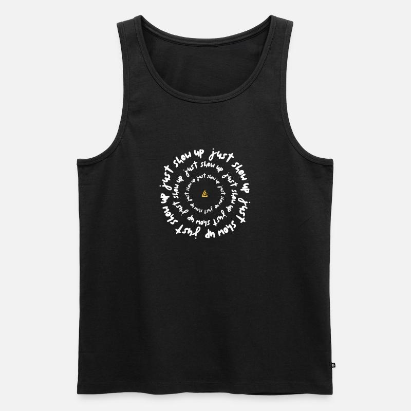 Einfach erscheinen – Disziplin-Mindset-Design - Männer Premium Bio Tank Top - Schwarz