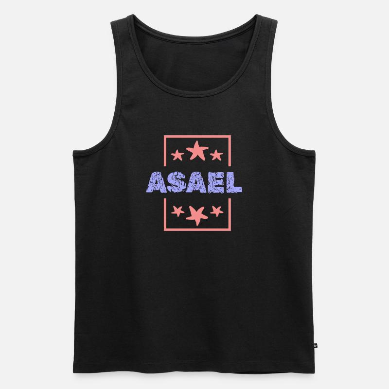 Asael Asael - Männer Premium Bio Tank Top - Schwarz