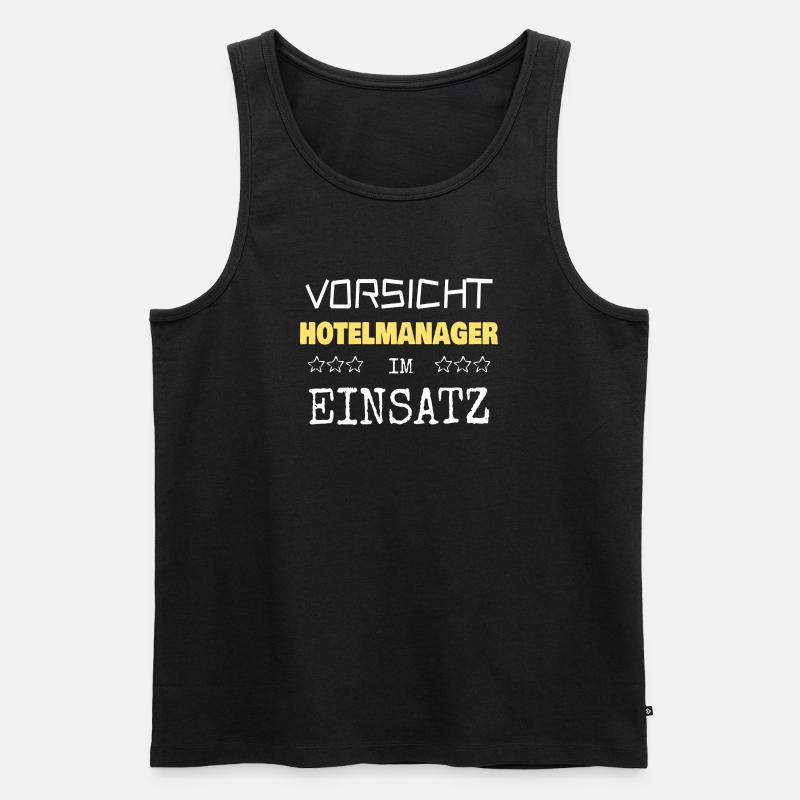 Berufung Hotelmanager - Männer Premium Bio Tank Top - Schwarz