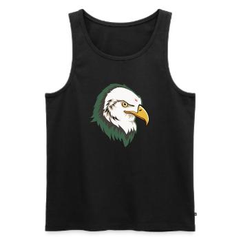 Eagle Head - Men's Premium Organic Tank Top - black - Front - AI Model Male 178 light (178cm)