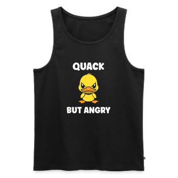 Furious Duck Cartoon - Männer Premium Bio Tank Top - Schwarz - Vorne - Michal (187cm)