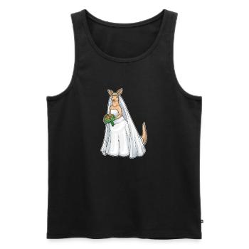 Kangaroo Bridal Bouquet Wedding - Men's Premium Organic Tank Top - black - Front - Michal (187cm)