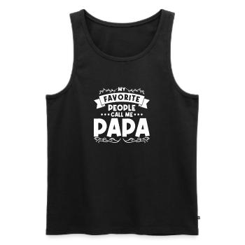 My favorite people call me dad - Men's Premium Organic Tank Top - black - Front - AI Model Male 178 light (178cm)