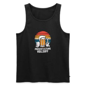  Prosektleitung Vollsuff Lustiger Bier Spruch Fuer - Männer Premium Bio Tank Top - Schwarz - Vorne - AI Model Male 178 light (178cm)