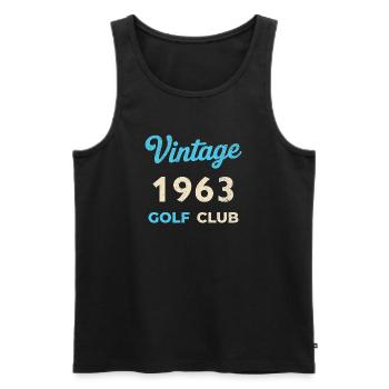 Cadeau rétro de l’année de naissance du club de golf vintage 1963 - Débardeur bio Premium Homme - noir - Devant - Michal (187cm)