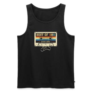 Best Of 1956: 70. Geburtstag - Männer Premium Bio Tank Top - Schwarz - Vorne - Michal (187cm)