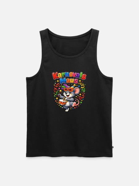 Karnevalsmaus Süßes Faschings-Motiv Geschenkidee - Männer Premium Bio Tank Top - Schwarz