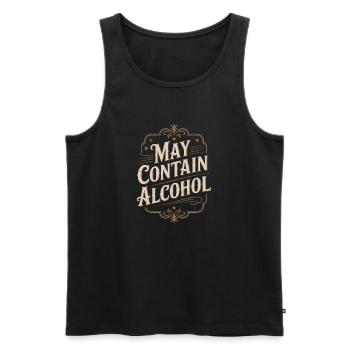 Peut contenir de l’alcool Alkohol Mallorca Saufen JGA - Débardeur bio Premium Homme - noir - Devant - Michal (187cm)