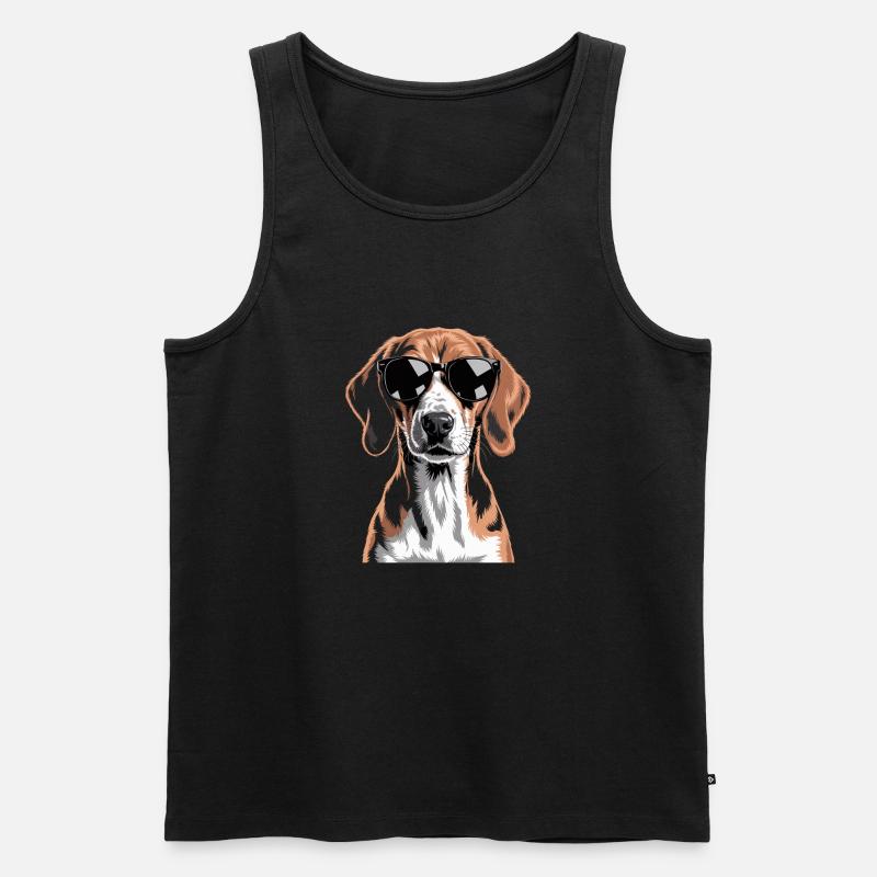 Engelsk Foxhound - Premium økologisk Tanktop for menn - svart
