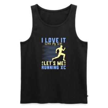 Funny XC Running Gift XC Runner Edition - Men's Premium Organic Tank Top - black - Front - AI Model Male 178 light (178cm)