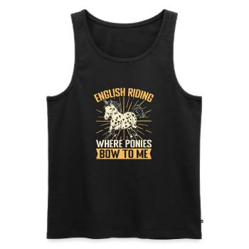 Hobby Horse Rider POny Bow To Me English Riding - Männer Premium Bio Tank Top - Schwarz - Vorne - AI Model Male 178 light (178cm)