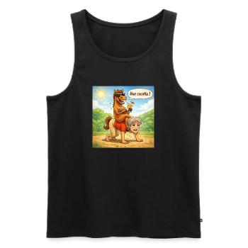 Reversal of horse - male roles - Men's Premium Organic Tank Top - black - Front - AI Model Male 178 light (178cm)