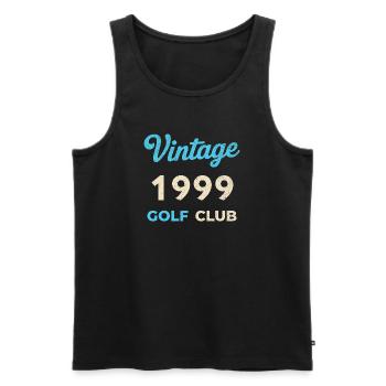 Cadeau rétro de l’année de naissance du club de golf vintage 1999 - Débardeur bio Premium Homme - noir - Devant - AI Model Male 178 light (178cm)