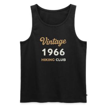 Millésime 1966 – Année de naissance rétro du Yachting Club - Débardeur bio Premium Homme - noir - Devant - AI Model Male 178 light (178cm)