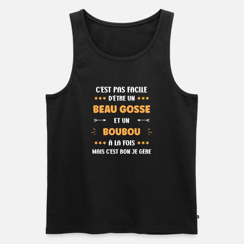 Boubou - Männer Premium Bio Tank Top - Schwarz