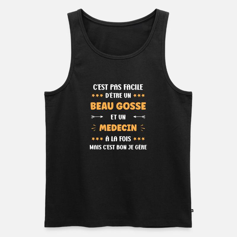 Arzt - Männer Premium Bio Tank Top - Schwarz