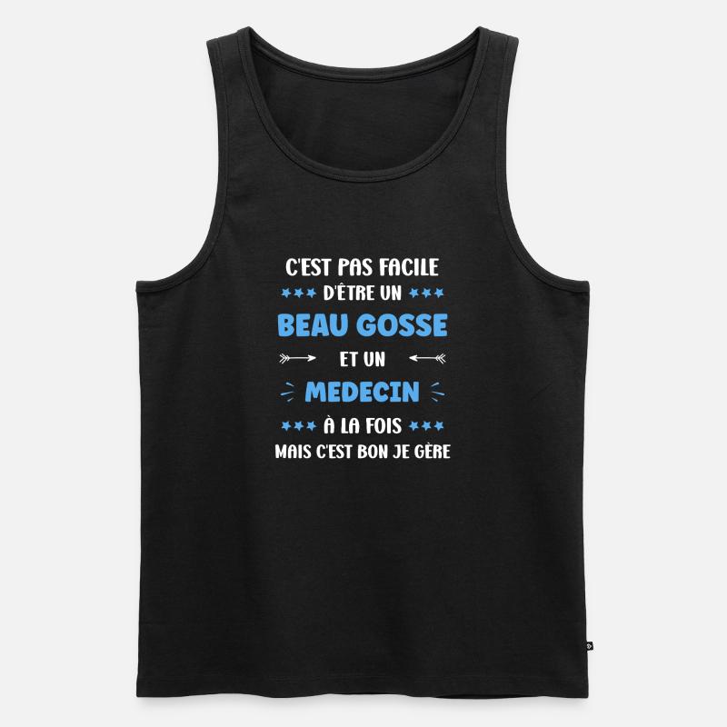 Arzt - Männer Premium Bio Tank Top - Schwarz