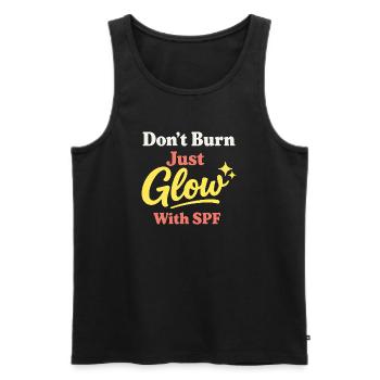 Spf Culture Identity Skin Care Humor - Men's Premium Organic Tank Top - black - Front - AI Model Male 178 light (178cm)