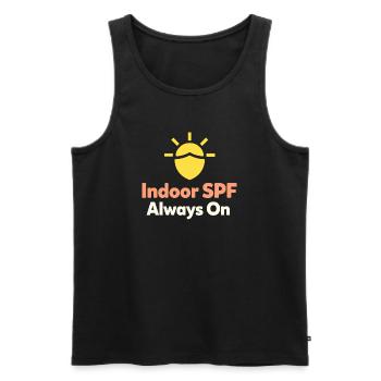 Spf Culture Identity Skin Care Humor - Men's Premium Organic Tank Top - black - Front - AI Model Male 178 light (178cm)