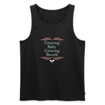 Vorgeburtliches Yoga Werdende Mutter - Männer Premium Bio Tank Top - Schwarz - Vorne - AI Model Male 178 light (178cm)