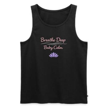 Prenatal Yoga Expectant Mother - Men's Premium Organic Tank Top - black - Front - Michal (187cm)