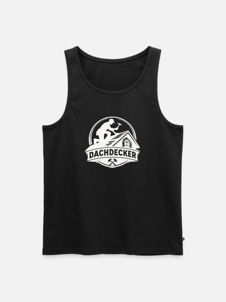 Roofer Craft Logo Motif - Men's Premium Organic Tank Top - black