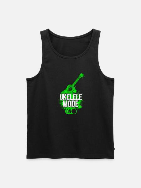Hawaiian Ukulele Uke Ukulele Mode - Männer Premium Bio Tank Top - Schwarz