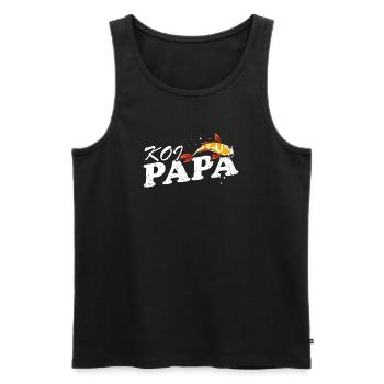 Koi Papa Étang Drôle Papa Éleveur de Poissons Fierté - Débardeur bio Premium Homme - noir - Devant - Michal (187cm)