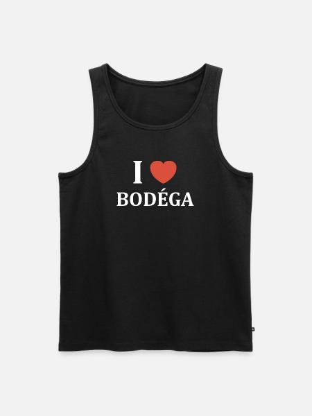 I Love Bodega Logo Tee - Men's Premium Organic Tank Top - black