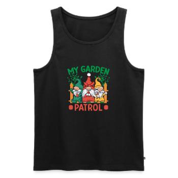 Costume de nain de jardin Mon nain de patrouille de jardin - Débardeur bio Premium Homme - noir - Devant - Michal (187cm)
