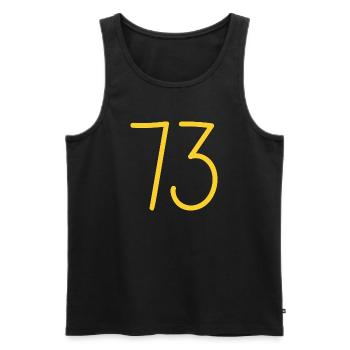 73 - Men's Premium Organic Tank Top - black - Front - Michal (187cm)