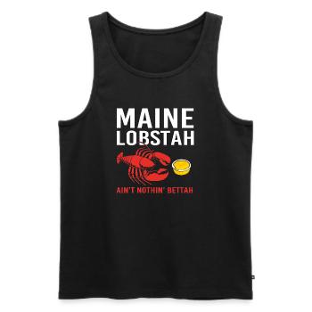 Languste Meeresfrüchte Maine Lobster Hummer - Männer Premium Bio Tank Top - Schwarz - Vorne - Michal (187cm)