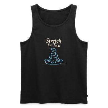 Vorgeburtliches Yoga Werdende Mutter - Männer Premium Bio Tank Top - Schwarz - Vorne - AI Model Male 178 light (178cm)