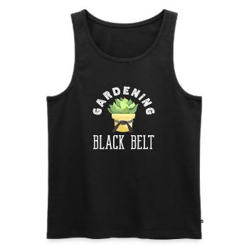 Gardening Black Belt Plant Lover Gardener - Men's Premium Organic Tank Top - black - Front - Michal (187cm)