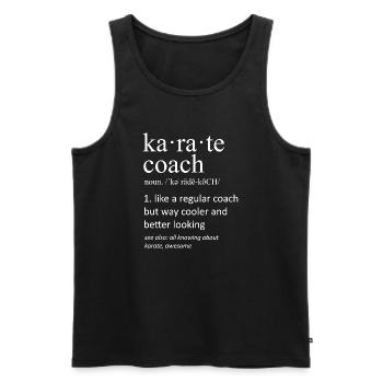 Lustige Karate-Trainer-Definition Kampfkünste - Männer Premium Bio Tank Top - Schwarz - Vorne - AI Model Male 178 light (178cm)