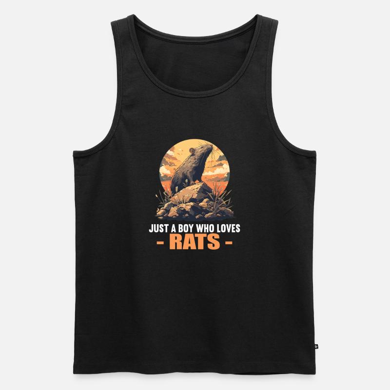 Ratten Ratte - Männer Premium Bio Tank Top - Schwarz