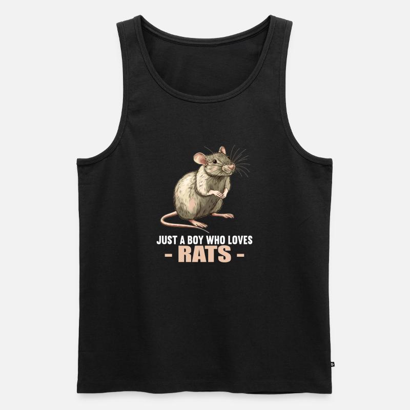 Ratten Ratte - Männer Premium Bio Tank Top - Schwarz
