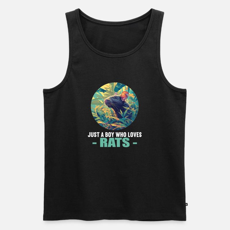 Ratten Ratte - Männer Premium Bio Tank Top - Schwarz