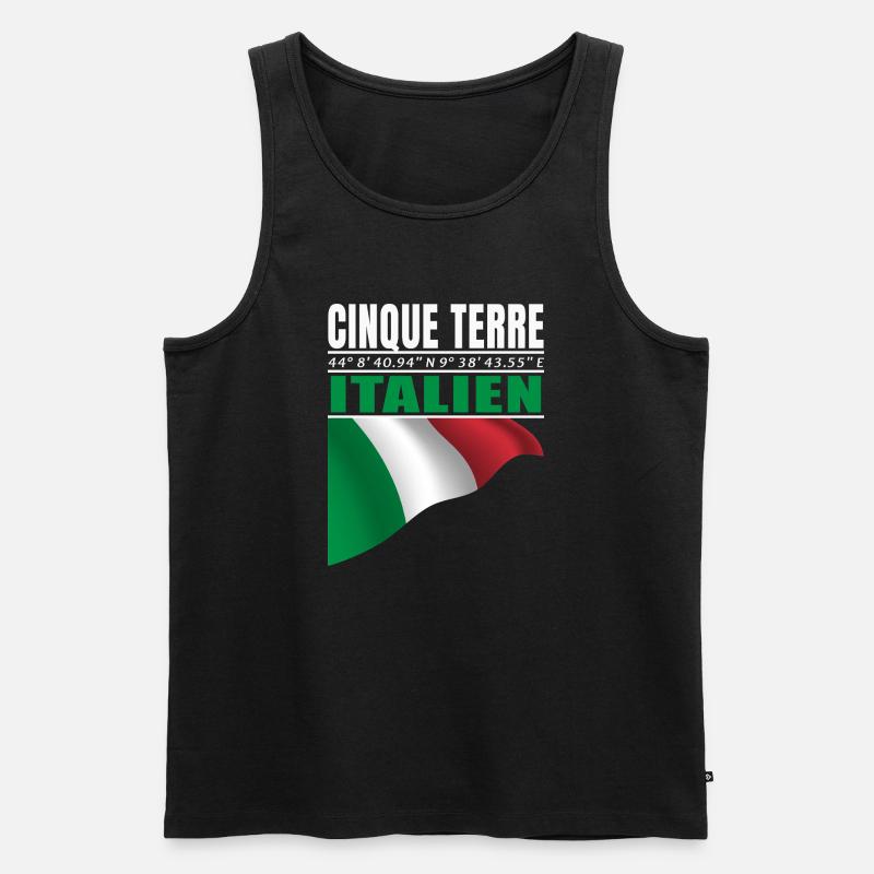 Cinque Terre - Männer Premium Bio Tank Top - Schwarz