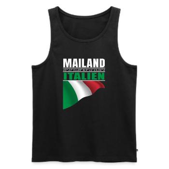 Milan - Débardeur bio Premium Homme - noir - Devant - Michal (187cm)