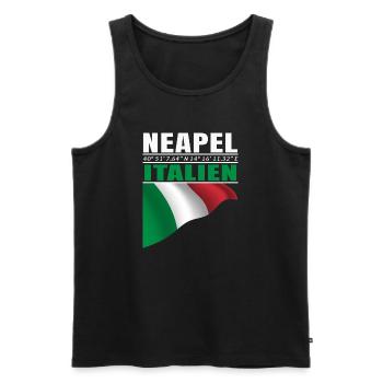 Neapel - Männer Premium Bio Tank Top - Schwarz - Vorne - Michal (187cm)