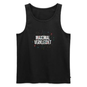 MAXIMAL VERKLEIDET – Karneval Fasching Kostüm Spru - Männer Premium Bio Tank Top - Schwarz - Vorne - AI Model Male 178 light (178cm)