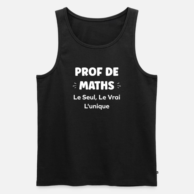 Lehrer-Mathematik Einzigartig Wahr - Männer Premium Bio Tank Top - Schwarz