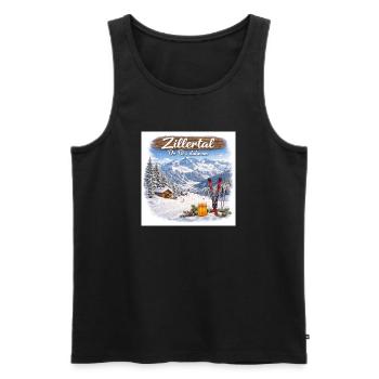 Dahoam Zillertal - Débardeur bio Premium Homme - noir - Devant - AI Model Male 178 light (178cm)