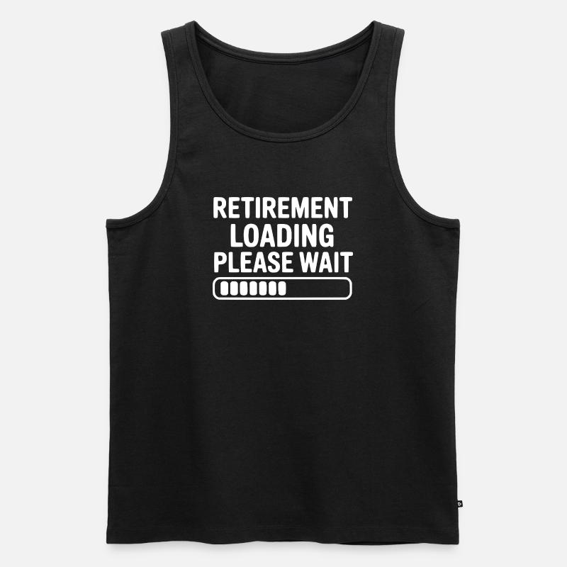 Ruhestand laden Bitte warten Sie - Männer Premium Bio Tank Top - Schwarz