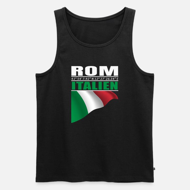 Rom - Männer Premium Bio Tank Top - Schwarz