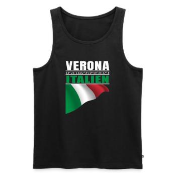 Verona - Men's Premium Organic Tank Top - black - Front - AI Model Male 178 light (178cm)