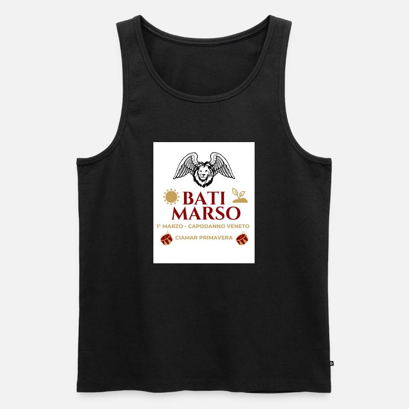 Bati Marso – Silvester-Veneto - Männer Premium Bio Tank Top - Schwarz