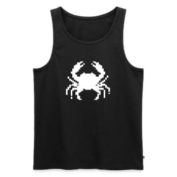 Pixelkrabben-Design - Männer Premium Bio Tank Top - Schwarz - Vorne - AI Model Male 178 light (178cm)