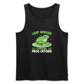 Frog Catcher Leap Adviser Frog - Männer Premium Bio Tank Top - Schwarz - Vorne - Michal (187cm)